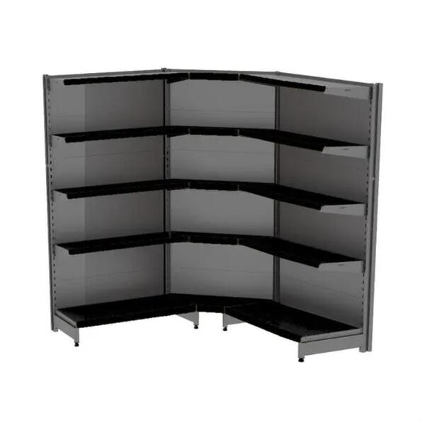 Gondola Parede 170 Amapa Flex Kit 2 Metros 1 Canto Preto Spe