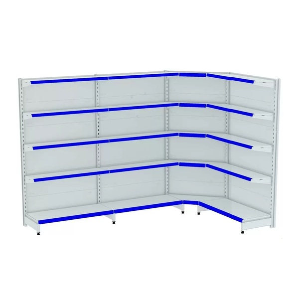 Gondola Parede 170 Amapa Flex Kit 3 Metros 1 Canto Branco Pe