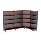 Gondola Parede 170 Amapa Flex Kit 3 Metros 1 Canto Preto Pe V