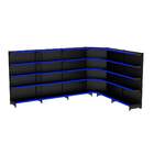 Gondola Parede 170 Amapa Flex Kit 5 Metros 1 Canto Preto Pe A