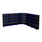 Gondola Parede 170 Amapa Flex Kit 6 Metros 1 Canto Preto Pe A