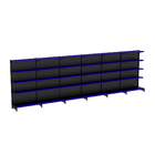 Gondola Parede 170 Amapa Flex Kit 6 Metros Preto Pe Az - Amapá