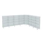 Gondola Parede 170 Amapa Flex Kit 7 Metros 1 Canto Branco Sp