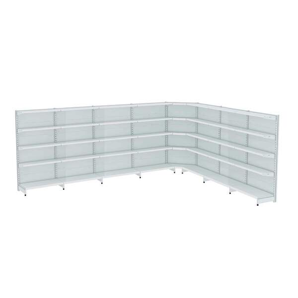 Gondola Parede 170 Amapa Flex Kit 7 Metros 1 Canto Branco Sp