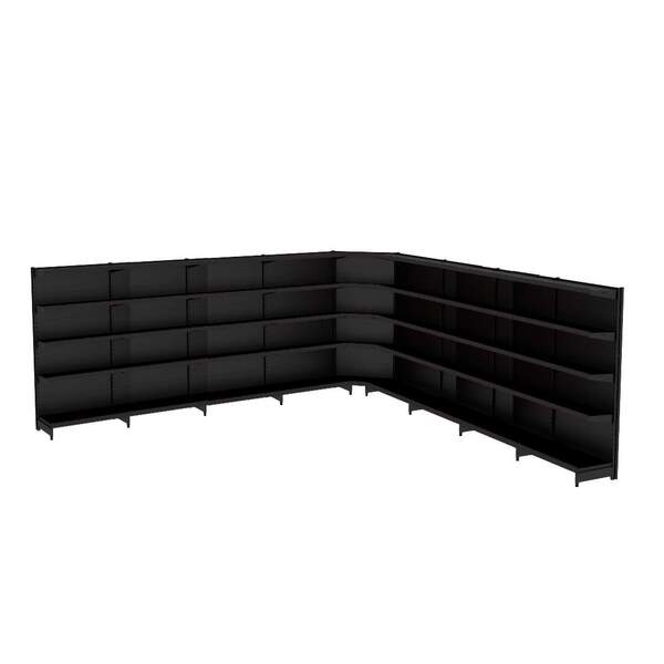 Gondola Parede 170 Amapa Flex Kit 8 Metros 1 Canto Preto Spe