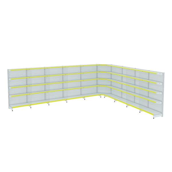 Gondola Parede 170 Amapa Flex Kit 9 Metros 1 Canto Branco Am