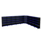 Gondola Parede 170 Amapa Flex Kit 9 Metros 1 Canto Preto Pe A