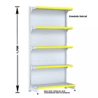 Gondola Parede 170 Fit Ate 2 Metros 1 Canto Branco 15b Pe Ama