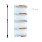 Gondola Parede 170 Fit Ate 2 Metros 1 Canto Branco 15b Pe Lar