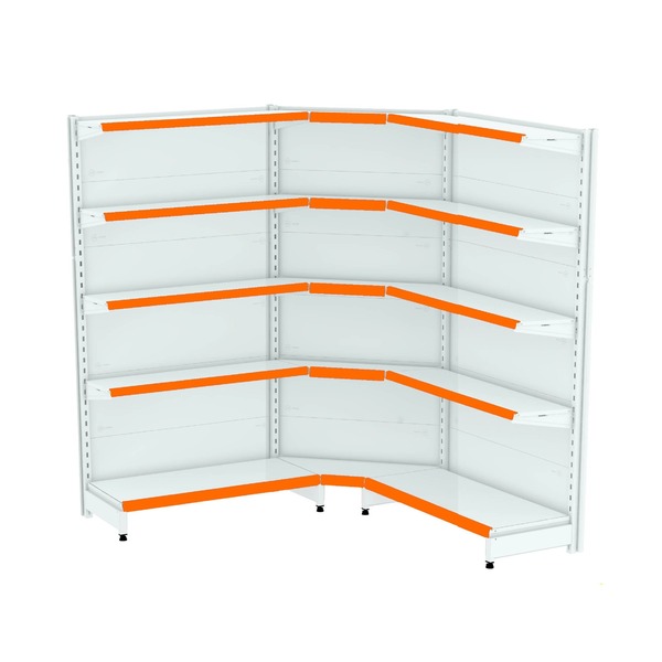 Gondola Parede 170 Fit Ate 2 Metros 1 Canto Branco 15b Pe Lar