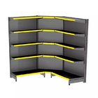 Gondola Parede 170 Fit Ate 2 Metros 1 Canto Preto 15b Pe Amar