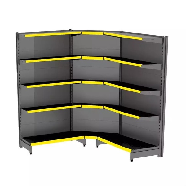 Gondola Parede 170 Fit Ate 2 Metros 1 Canto Preto 15b Pe Amar