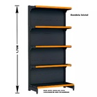 Gondola Parede 170 Fit Ate 2 Metros 1 Canto Preto 15b Pe Lara