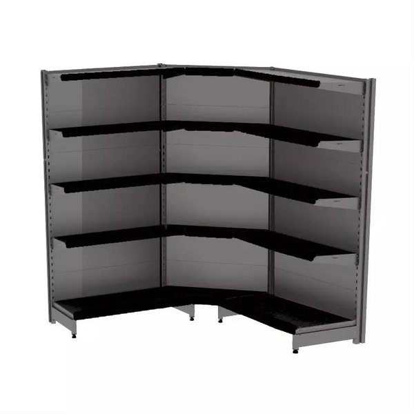 Gondola Parede 170 Fit Ate 2 Metros 1 Canto Preto 15b Pe Preto