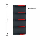 Gondola Parede 170 Fit Ate 2 Metros 1 Canto Preto 15b Pe Verm