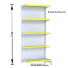 Gondola Parede 170 Fit Ate 2 Metros Branco 10 Bandeja Pe Amar