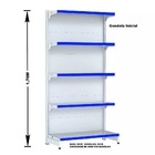 Gondola Parede 170 Fit Ate 2 Metros Branco 10 Bandeja Pe Azul