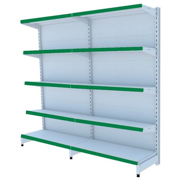 Gondola Parede 170 Fit Ate 2 Metros Branco 10 Bandeja Pe Verde