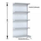 Gondola Parede 170 Fit Ate 2 Metros Branco 10 Bandeja Sp Etiq