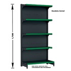 Gondola Parede 170 Fit Ate 2 Metros Preto 10 Bandeja Pe Verde