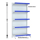 Gondola Parede 170 Fit Ate 3 Metros 1 Canto Branco 20b Pe Azul