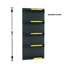 Gondola Parede 170 Fit Ate 3 Metros 1 Canto Preto 20b Pe Amar