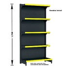 Gondola Parede 170 Fit Ate 3 Metros 1 Canto Preto 20b Pe Amar