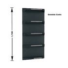 Gondola Parede 170 Fit Ate 3 Metros 1 Canto Preto 20b Pe Cinza