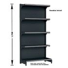 Gondola Parede 170 Fit Ate 3 Metros 1 Canto Preto 20b Pe Cinza