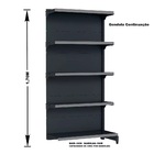 Gondola Parede 170 Fit Ate 3 Metros 1 Canto Preto 20b Pe Cinza