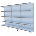 Gondola Parede 170 Fit Ate 3 Metros Branco 15 Bandeja Pe Cinza