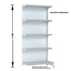 Gondola Parede 170 Fit Ate 3 Metros Branco 15 Bandeja Sp Etiq