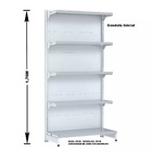 Gondola Parede 170 Fit Ate 3 Metros Branco 15 Bandeja Sp Etiq
