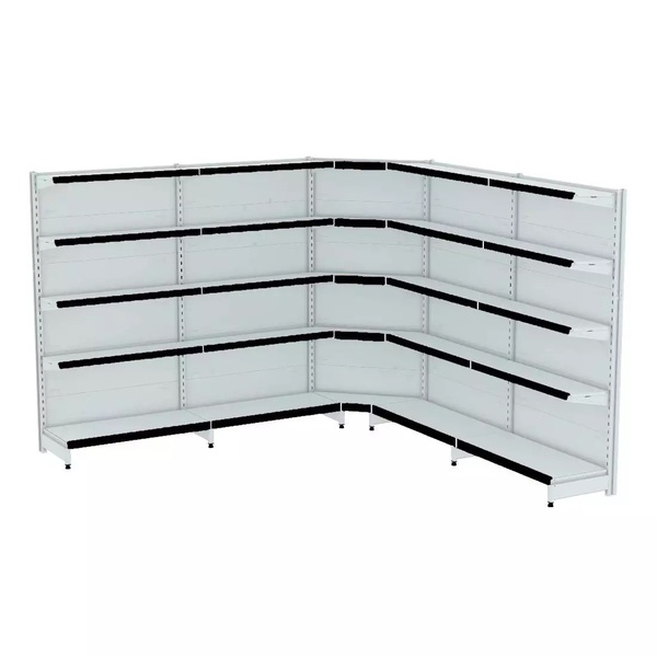 Gondola Parede 170 Fit Ate 4 Metros 1 Canto Branco 25b Pe Pre