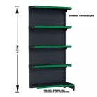 Gondola Parede 170 Fit Ate 4 Metros 1 Canto Preto 25b Pe Verde