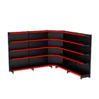 Gondola Parede 170 Fit Ate 4 Metros 1 Canto Preto 25b Pe Verm