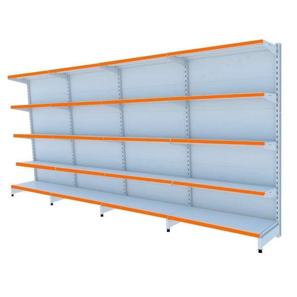 Gondola Parede 170 Fit Ate 4 Metros Branco 20 Bandeja Pe Lara