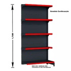 Gondola Parede 170 Fit Ate 4 Metros Preto 20 Bandeja Pe Verme