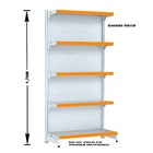 Gondola Parede 170 Fit Ate 5 Metros 1 Canto Branco 30b Pe Lar