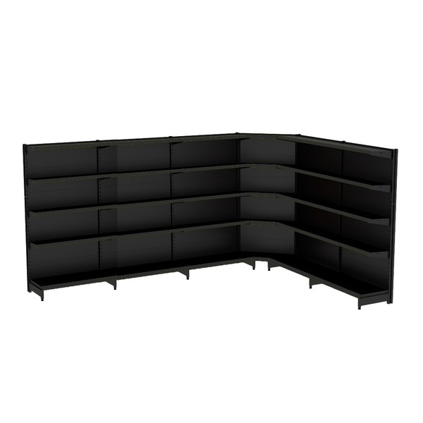 Gondola Parede 170 Fit Ate 5 Metros 1 Canto Preto 30b Sp Etiq