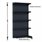 Gondola Parede 170 Fit Ate 5 Metros 1 Canto Preto 30b Sp Etiq