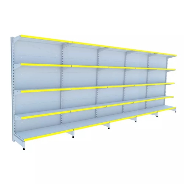 Gondola Parede 170 Fit Ate 5 Metros Branco 25 Bandeja Pe Amar