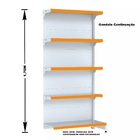 Gondola Parede 170 Fit Ate 5 Metros Branco 25 Bandeja Pe Lara