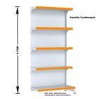 Gondola Parede 170 Fit Ate 5 Metros Branco 25 Bandeja Pe Lara