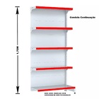 Gondola Parede 170 Fit Ate 5 Metros Branco 25 Bandeja Pe Verm