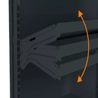 Gondola Parede 170 Fit Continuação Preto 5 Bandeja Pe Azul