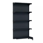 Gondola Parede 170 Fit Continuação Preto 5 Bandeja Sp Etiqueta