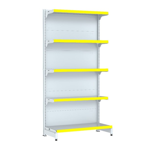 Gondola Parede 170 Fit Inicial Branco 5 Bandeja Pe Amarelo