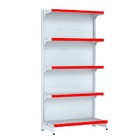 Gondola Parede 170 Fit Inicial Branco 5 Bandeja Pe Vermelho