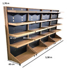 Gondola Parede 170 Madeirado 20 Bandejas